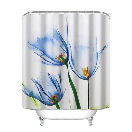 Chic Water-Resistant Polyester Shower Curtain for Modern Bathrooms