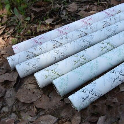 Chic Waterproof Floral Tissue Paper with Alphabet Design for Elegant Arrangements..