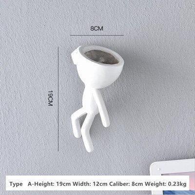 Chic White Resin Nordic Hanging Vase Set - Modern Home Accent Collection