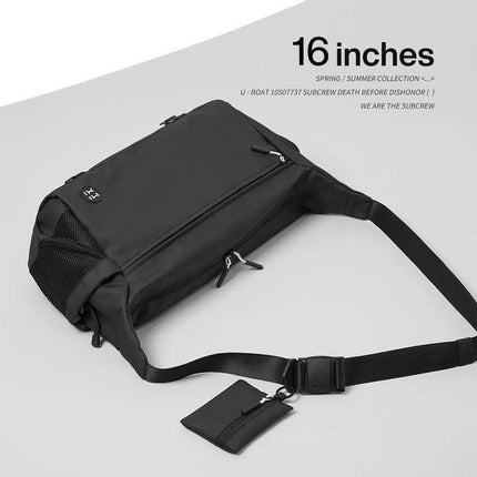 Chic Women's 16-Inch Nylon Duffle Bag - Versatile Travel and Gym Companion