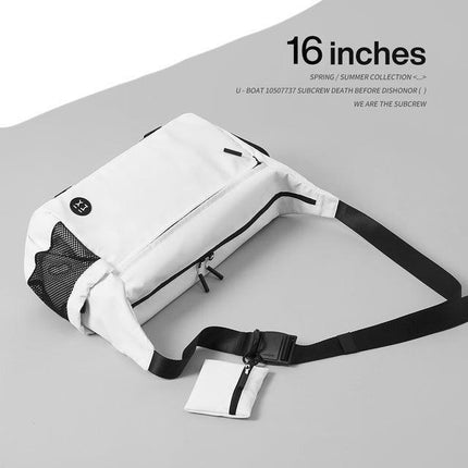 Chic Women's 16-Inch Nylon Duffle Bag - Versatile Travel and Gym Companion