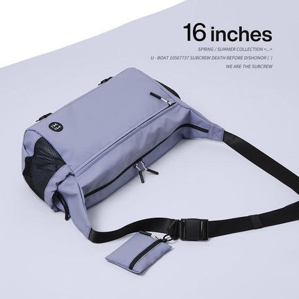 Chic Women's 16-Inch Nylon Duffle Bag - Versatile Travel and Gym Companion
