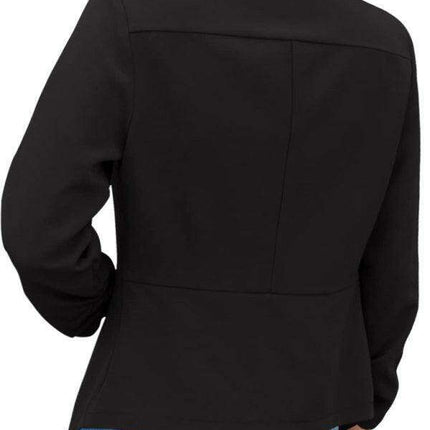 Chic Women's Oversized Ruched Sleeve Crop Blazer - Très Elite