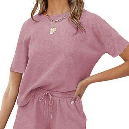 Chic Women's Waffle Lounge Set: Elevate Your Casual Style - Très Elite