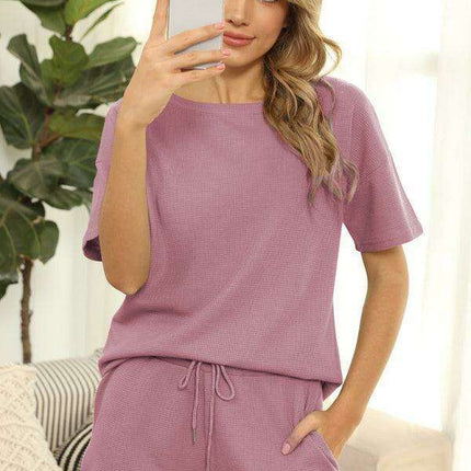 Chic Women's Waffle Lounge Set: Elevate Your Casual Style