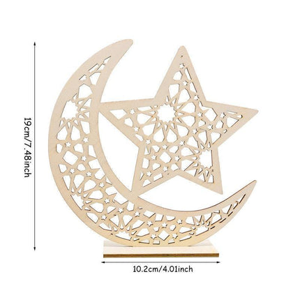 Chic Wooden Eid Mubarak Decoration: Celebrate in Elegance - Très Elite