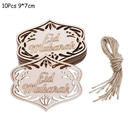Chic Wooden Eid Mubarak Decoration: Celebrate in Elegance - Très Elite