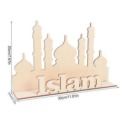 Chic Wooden Eid Mubarak Decoration: Celebrate in Elegance - Très Elite