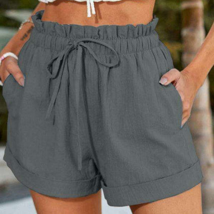 Chic and Cozy: Women's Unique Self-Design Leisure Shorts