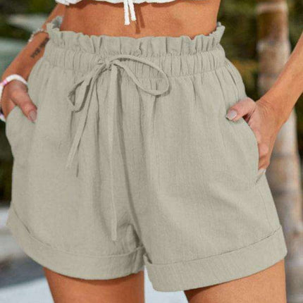 Chic and Cozy: Women's Unique Self-Design Leisure Shorts