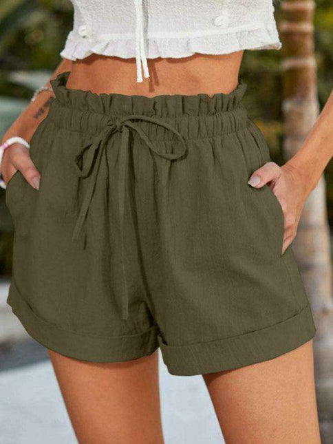 Chic and Cozy: Women's Unique Self-Design Leisure Shorts