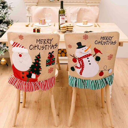 Christmas Cheer Chair Cover with Customizable Styles for Holiday Decor