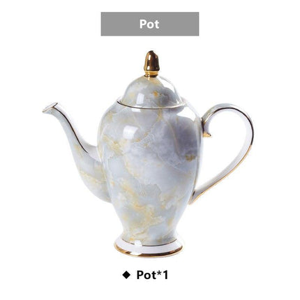 Chrysanthemum Grace: Artisan Bone China Tea Set for Elegant Gatherings - Très Elite