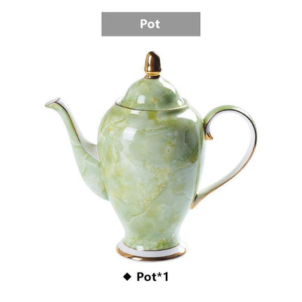 Chrysanthemum Grace: Artisan Bone China Tea Set for Elegant Gatherings - Très Elite