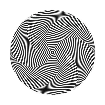 Circular Optical Illusion Abstract Bath Rug - Très Elite