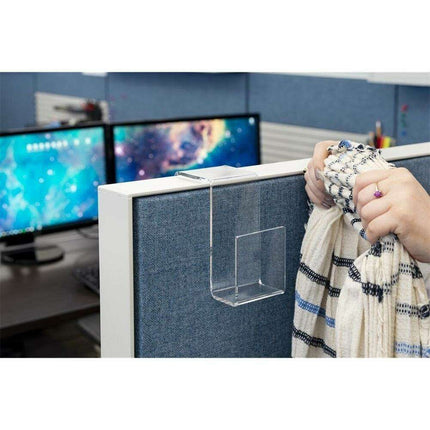 Clear Acrylic Cubicle Organizer Hook - Durable Hanging Storage Solution - Très Elite