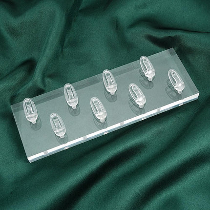 Clear Acrylic Square Rectangle Jewelry Display Stand for Nose Rings, Clicker Hoops, and Earrings - Très Elite