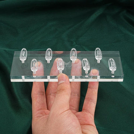Clear Acrylic Square Rectangle Jewelry Display Stand for Nose Rings, Clicker Hoops, and Earrings - Très Elite