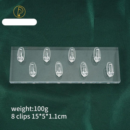 Clear Acrylic Square Rectangle Jewelry Display Stand for Nose Rings, Clicker Hoops, and Earrings - Très Elite
