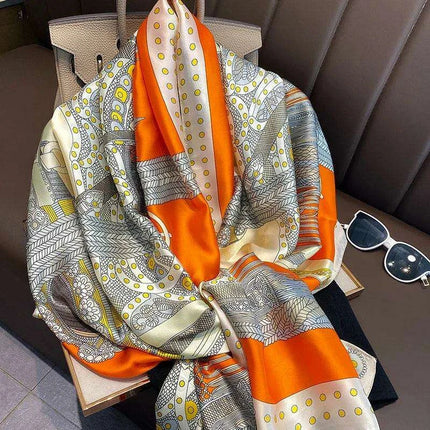 Coastal Charm: Elegant Multi-Hued Beach Scarf - Stylish UV Protection - Très Elite