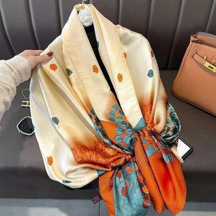 Coastal Charm: Elegant Multi-Hued Beach Scarf - Stylish UV Protection - Très Elite