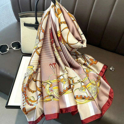 Coastal Charm: Elegant Multi-Hued Beach Scarf - Stylish UV Protection - Très Elite