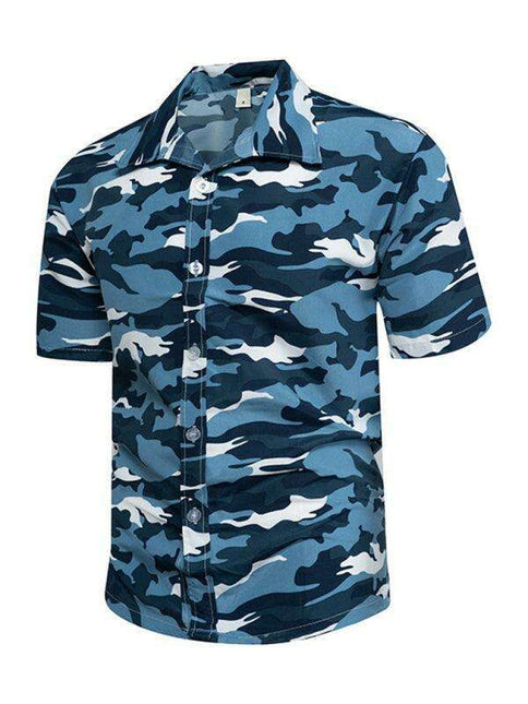 Coastal Escape | Men's Vibrant Print Short-Sleeve Shirt