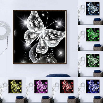 Colorful Butterfly Diamond Art Kit - DIY Ethnic Wall Decor & Gift Set - Très Elite