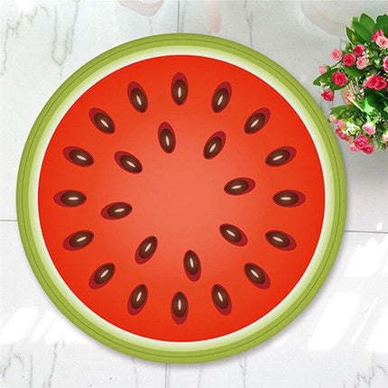 Colorful Fruit-Themed Round Rug for Kids' Spaces - Très Elite