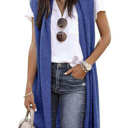 Colorful Knit Sleeveless Cardigan Vest for Chic Casual Style - Très Elite