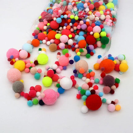 Colorful Spandex Pompom Craft Kit for Creative Projects