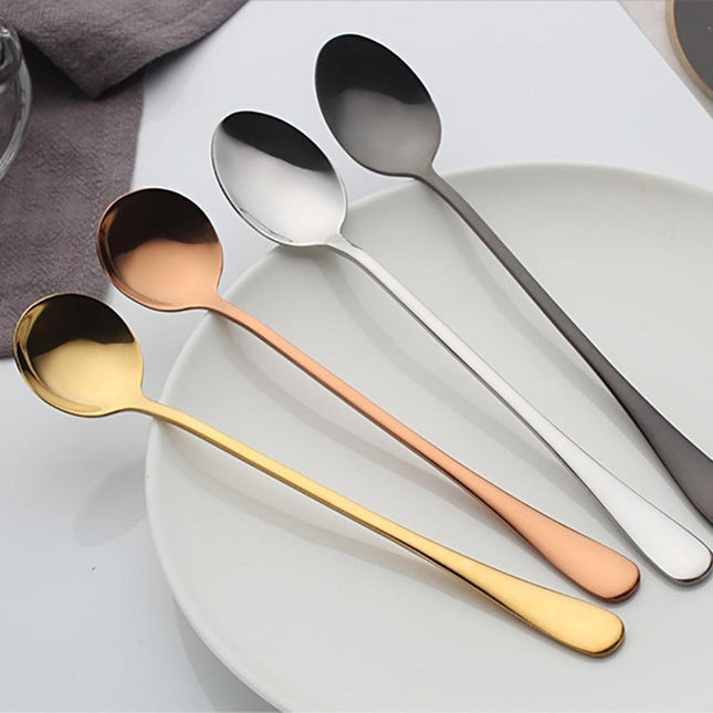 Colorful Stainless Steel Teaspoon Set - Stylish Dining Accessory