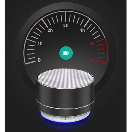 Compact Steel Gun Mini Bluetooth Speaker - Powerful Portable Subwoofer with Wireless Audio and Hands-Free Calling - Très Elite