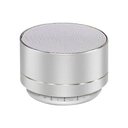Compact Steel Gun Mini Bluetooth Speaker - Powerful Portable Subwoofer with Wireless Audio and Hands-Free Calling - Très Elite