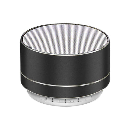 Compact Steel Gun Mini Bluetooth Speaker - Powerful Portable Subwoofer with Wireless Audio and Hands-Free Calling - Très Elite