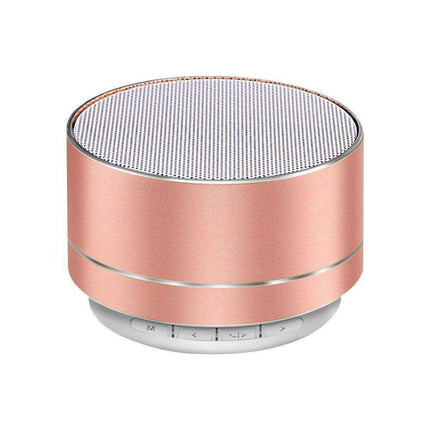 Compact Steel Gun Mini Bluetooth Speaker - Powerful Portable Subwoofer with Wireless Audio and Hands-Free Calling - Très Elite