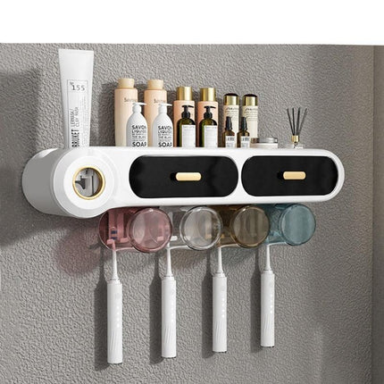 Comprehensive Bathroom Organizer Set for Toothbrushes, Cups, and Cosmetics - Très Elite