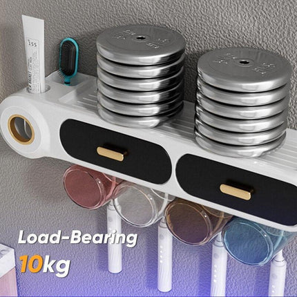 Comprehensive Bathroom Organizer Set for Toothbrushes, Cups, and Cosmetics - Très Elite