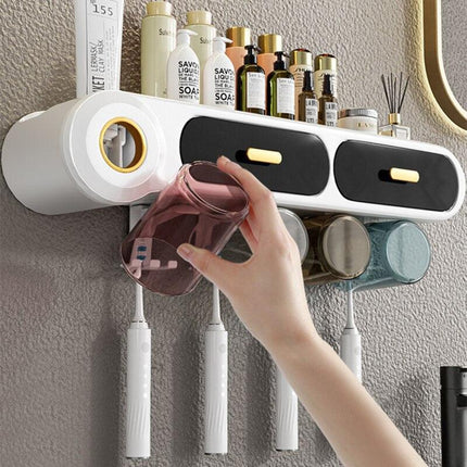 Comprehensive Bathroom Organizer Set for Toothbrushes, Cups, and Cosmetics - Très Elite