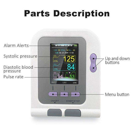 Comprehensive Veterinary Blood Pressure and Oxygen Monitoring System with Adjustable Cuff Sizes