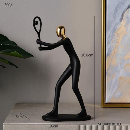 Contemporary Artisan Resin Abstract Figure for Elegant Home Accents - Très Elite