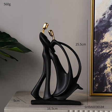 Contemporary Artisan Resin Abstract Figure for Elegant Home Accents - Très Elite