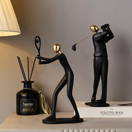 Contemporary Artisan Resin Abstract Figure for Elegant Home Accents - Très Elite