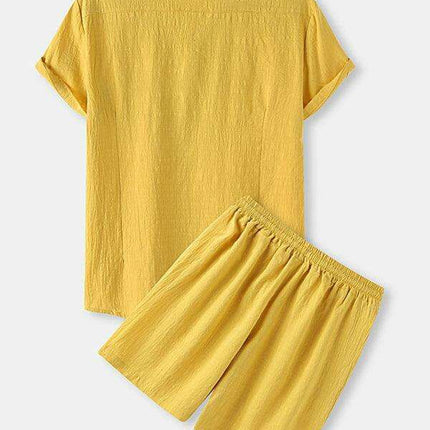 Contemporary Cotton-Linen Casual Outfit for Men by Jakoto - Très Elite
