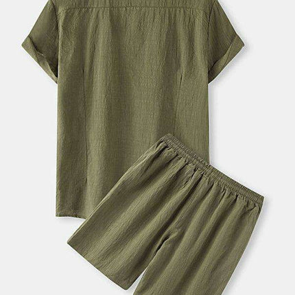 Contemporary Cotton-Linen Casual Outfit for Men by Jakoto - Très Elite