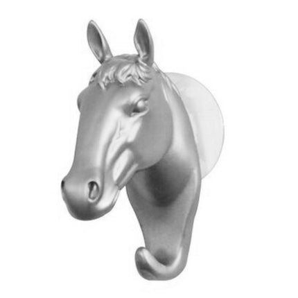 Contemporary Horse Head Wall Hook with Easy Suction Cup Mount - Stylish and Functional