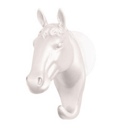 Contemporary Horse Head Wall Hook with Easy Suction Cup Mount - Stylish and Functional