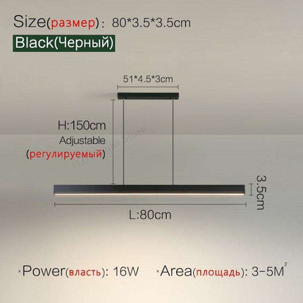 Contemporary LED Hanging Light Fixture for Dining, Kitchen, and Office Spaces..