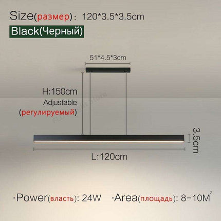 Contemporary LED Hanging Light Fixture for Dining, Kitchen, and Office Spaces..