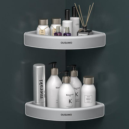 Corner Space-Saving Bathroom Organizer: Stylish and Secure Caddy Solution